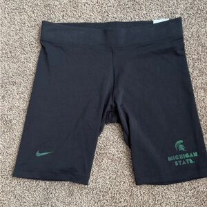 Nike Black and Green Michigan State Shorts